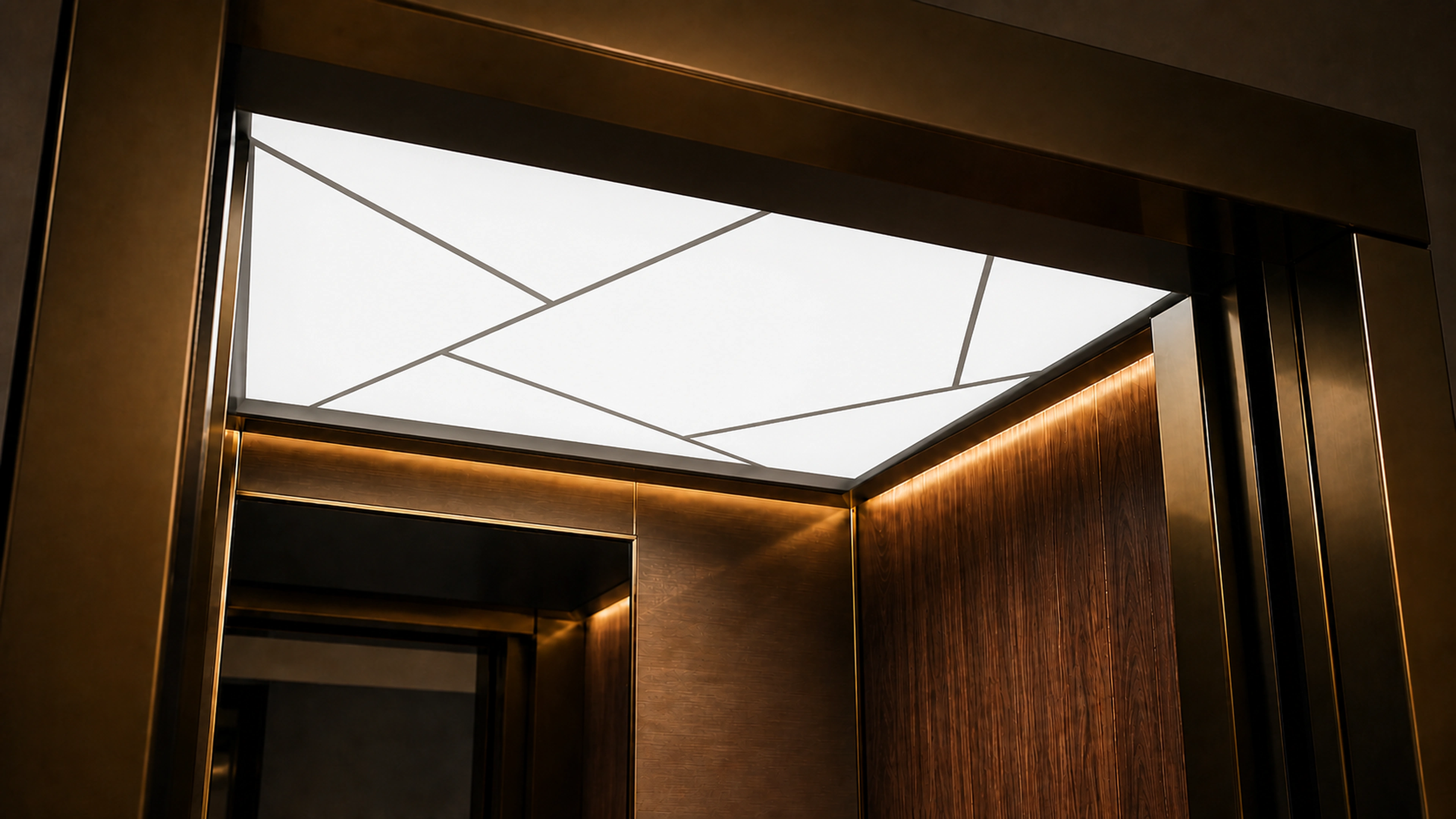 Backlit Ceiling ceiling treatment inside an Alto cabin