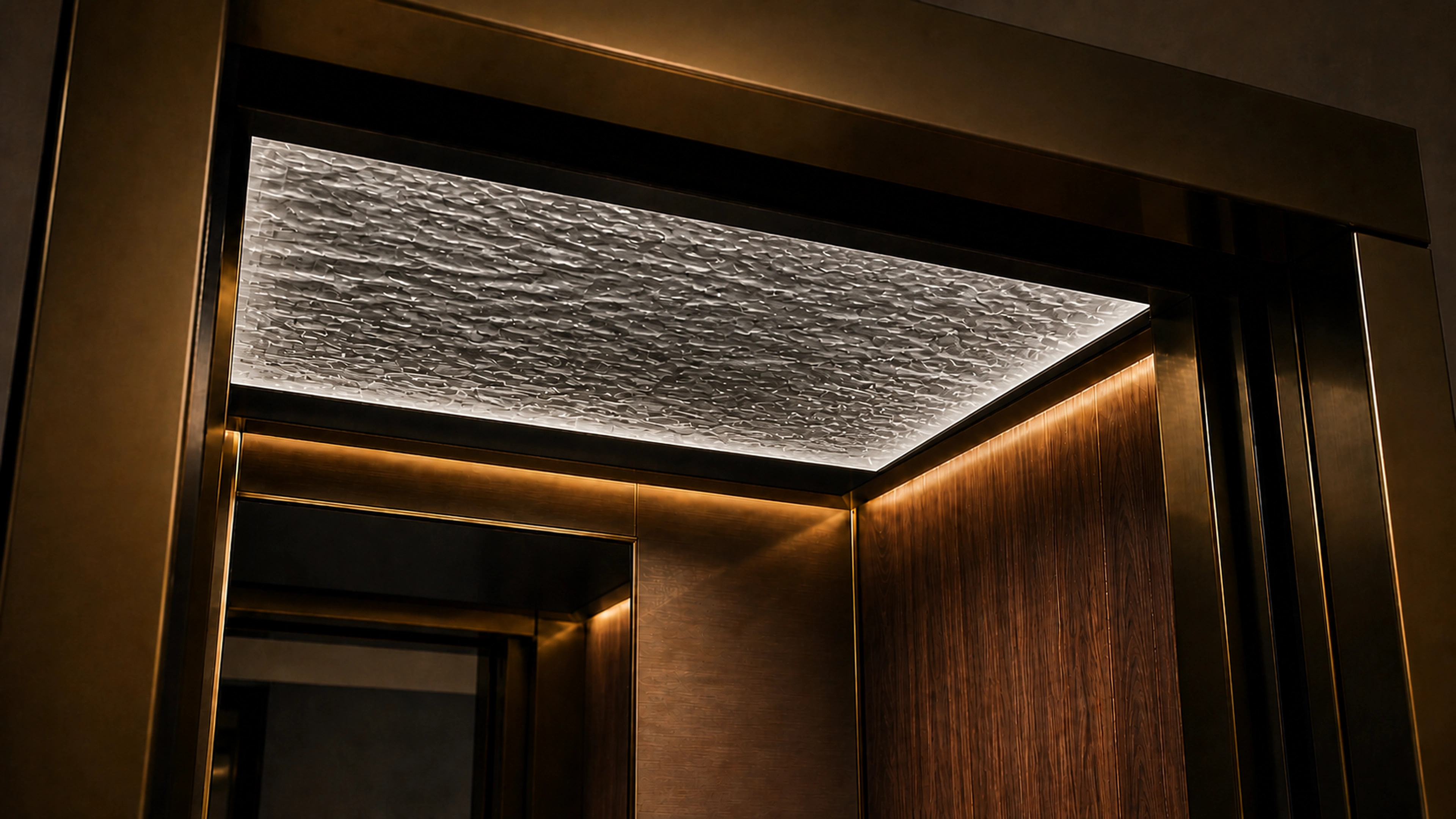 Silver Wavely Finish ceiling treatment inside an Alto cabin
